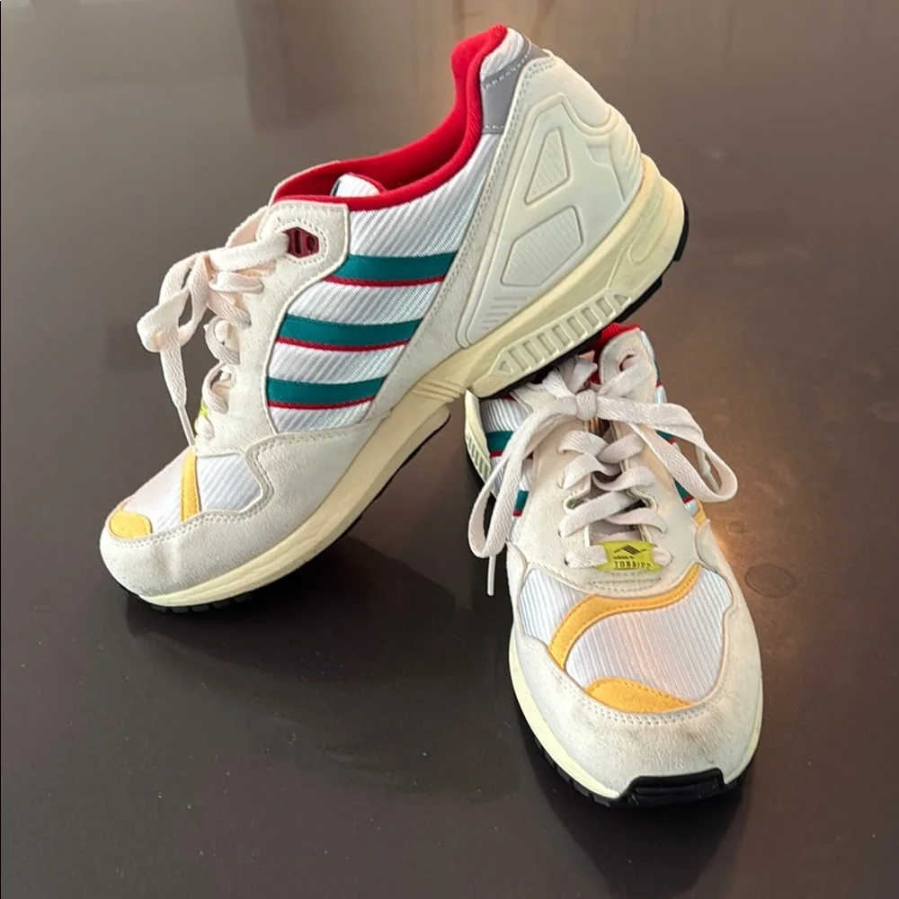 NWOT Adidas White and Red Sneakers - Picture 1 of 5